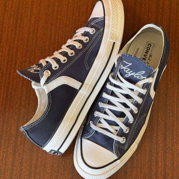 Converse Chuck 70 Low Archival Stripes - Navy - A07443C - Mens 9.5 - Womens 11.5 - Picture 7 of 10